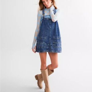 Free People Overall Smock Mini Dress